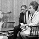 Famed Vietnam war photographer, Cathy Leroy, left, talks with Rep. Fred Schwengel (R-Iowa), and Jacqueline Day of Des Moines, Iowa, at San Francisco International Airport, Nov. 16, 1967. Mrs. Day will have Thanksgiving Day dinner with her son Marine Cpl. Tim Day at DaNang. Photo via AP Images.